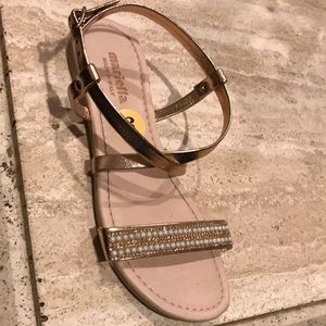 Mariella Girls Gold Sandal Size 3